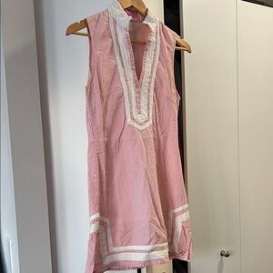Castaway Pink and White Seersucker Dress